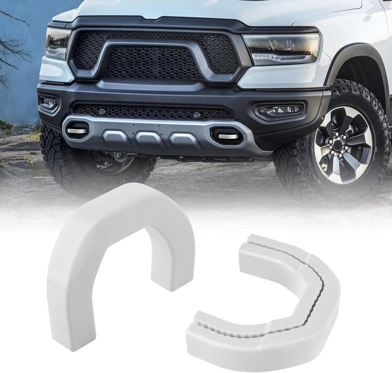 TECHPICCO Front Tow Hooks Covers for RAM 1500 2019-2026, Hitch Cover Compatible with RAM 1500 Accessories 2019-2026 White (Not Fit for RAM 1500 Classic,Warlock,RAM 2500,RAM 3500) - Image 1